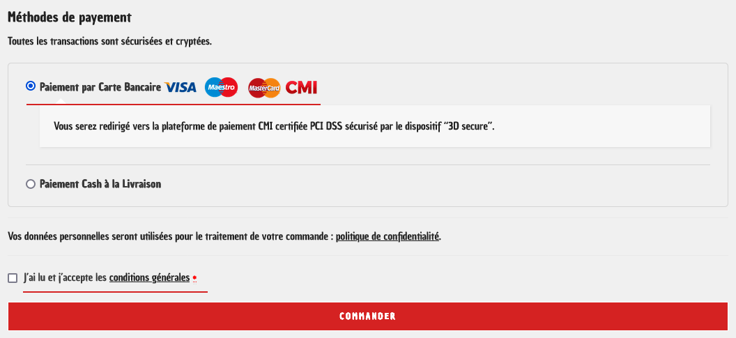 paiement en ligne par carte